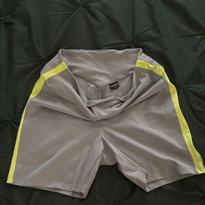 PINK ACTIVE Gray and Yellow Women's Shorts